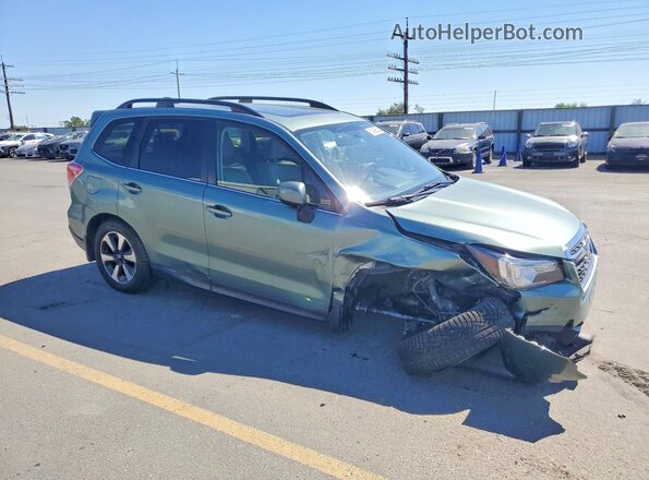JF2SJARC5HH530973 2017 SUBARU FORESTER Green Delantero derecho