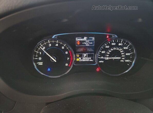 JF2SJARC5JH453351 2018 SUBARU FORESTER Black Widok zestawu wskaźników