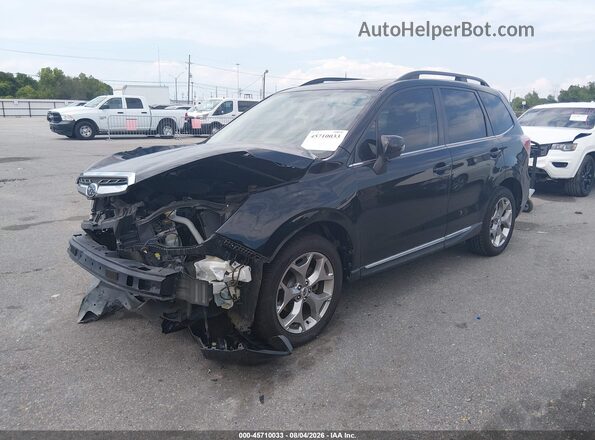 JF2SJAWC5JH463852 2018 SUBARU FORESTER Black Առջևի ձախ երեք քառորդ տեսարան