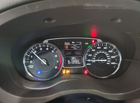 JF2SJAWC7HH811385 2017 SUBARU FORESTER Blue Vista del cuadro de instrumentos