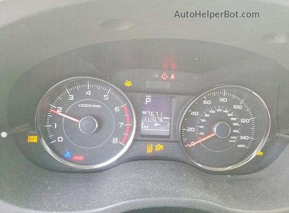 JF2SJAXC2GH440536 2016 SUBARU FORESTER Silver Вид щитка приладів
