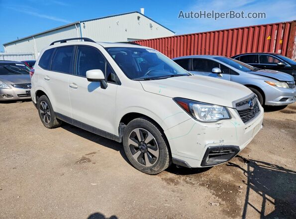 JF2SJEJC0JH495056 2018 SUBARU FORESTER White Delantero derecho