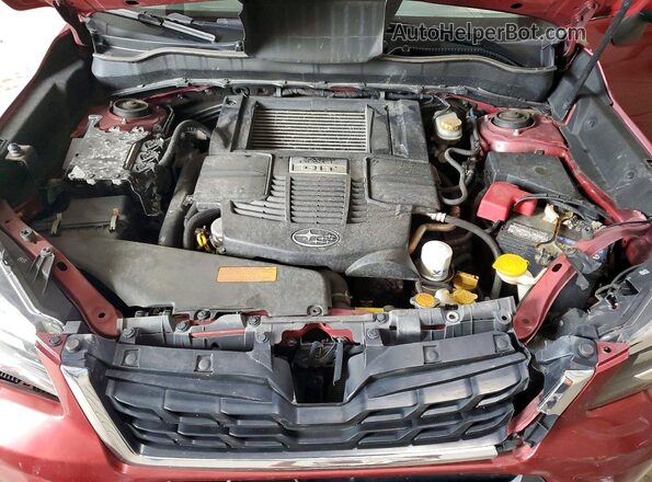 JF2SJGWC5HH592106 2017 SUBARU FORESTER Red ძრავის განყოფილების ხედი