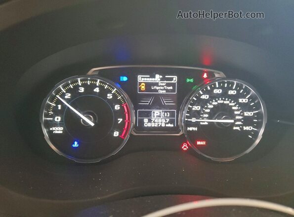 JF2SJGWC5HH592106 2017 SUBARU FORESTER Red ხელსაწყოთა პანელის ხედი