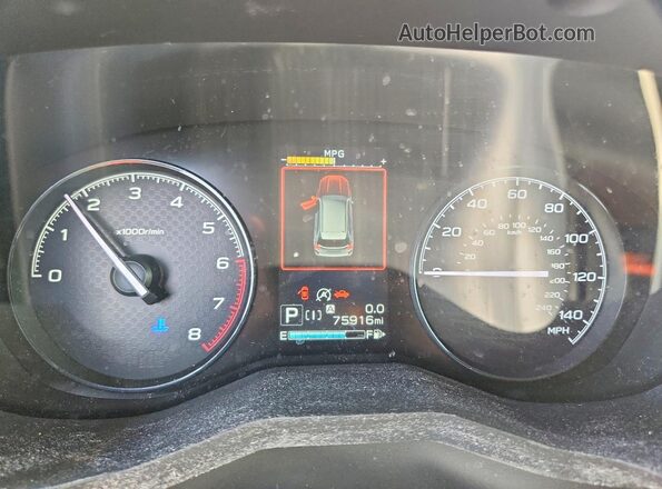 JF2SKACC3KH401367 2019 SUBARU FORESTER Green ხელსაწყოთა პანელის ხედი