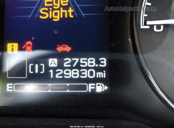 JF2SKACC3KH405340 2019 SUBARU FORESTER Silver Widok wnętrza 360 stopni