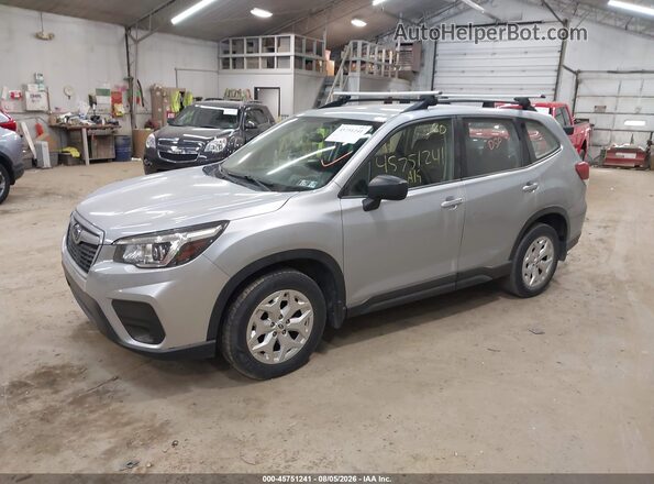 JF2SKACC4KH437763 2019 SUBARU FORESTER Silver Передня ліва чверть