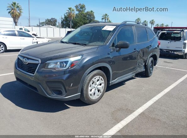 JF2SKACC6KH422522 2019 SUBARU FORESTER Black წინა მარცხენა ხედი სამი მეოთხედიდან