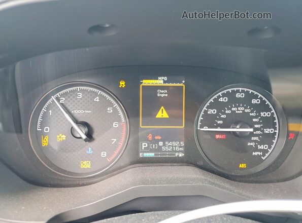 JF2SKACCXKH482903 2019 SUBARU FORESTER Зеленый Вид щитка приборов