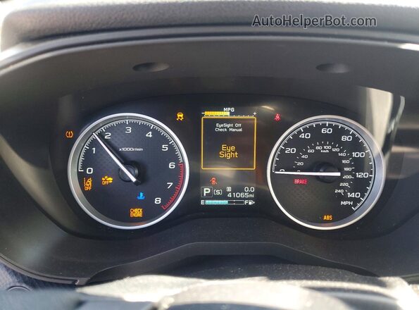 JF2SKADC0NH466227 2022 SUBARU FORESTER Green Instrument cluster view