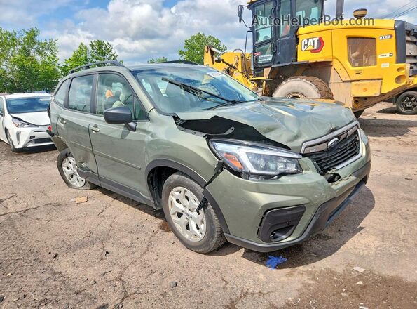 JF2SKADC7MH563813 2021 SUBARU FORESTER Зеленый Передняя правая четверть