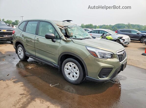 JF2SKADC9MH575249 2021 SUBARU FORESTER Зеленый Передняя правая четверть