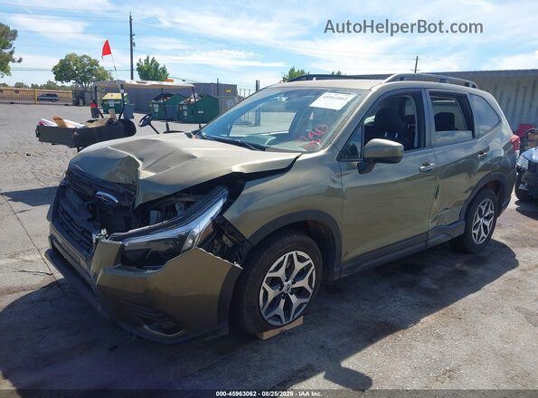 JF2SKAEC4NH416705 2022 SUBARU FORESTER Green Передня ліва чверть