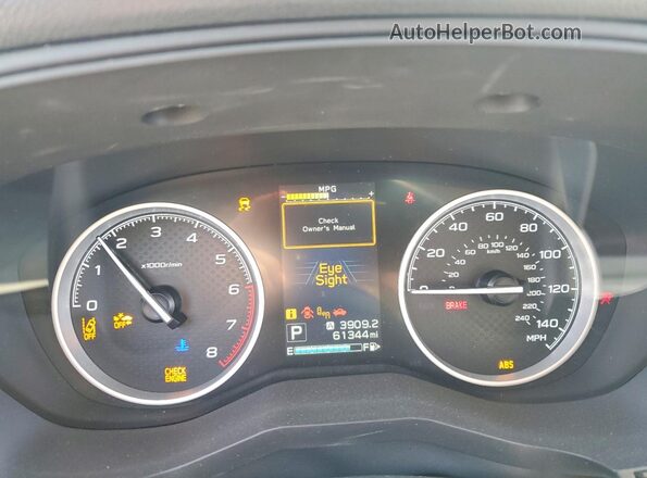 JF2SKAGC4KH566239 2019 SUBARU FORESTER Черный Вид щитка приборов