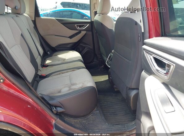 JF2SKAGC8LH584812 2020 SUBARU FORESTER Burgundy VIN კოდის სტიკერის ხედი