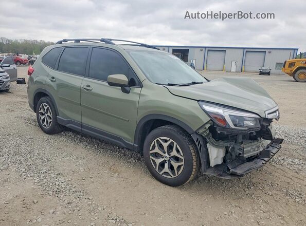 JF2SKAJC2MH561830 2021 SUBARU FORESTER Зеленый Передняя правая четверть