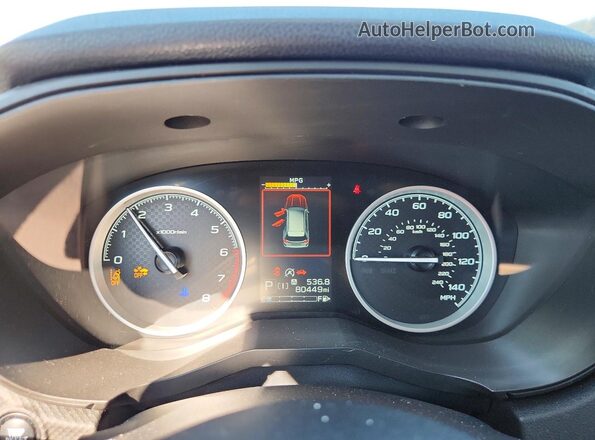 JF2SKAJC5LH449893 2020 SUBARU FORESTER White ხელსაწყოთა პანელის ხედი