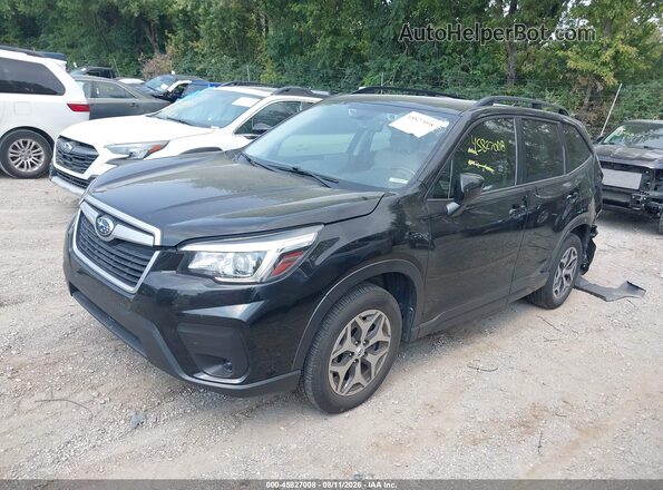 JF2SKAJC5LH554398 2020 SUBARU FORESTER Black Առջևի ձախ երեք քառորդ տեսարան