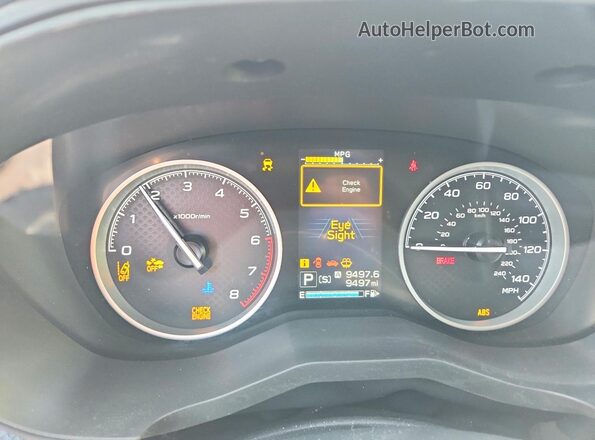 JF2SKAJC5LH599096 2020 SUBARU FORESTER Gray Вид щитка приладів