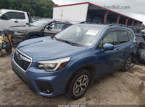 JF2SKAJC5MH437809 2021 SUBARU FORESTER Blue Vista tres cuartos delantera izquierda