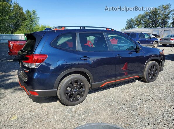 JF2SKAJC5NH485487 2022 SUBARU FORESTER Blue Trasero derecho