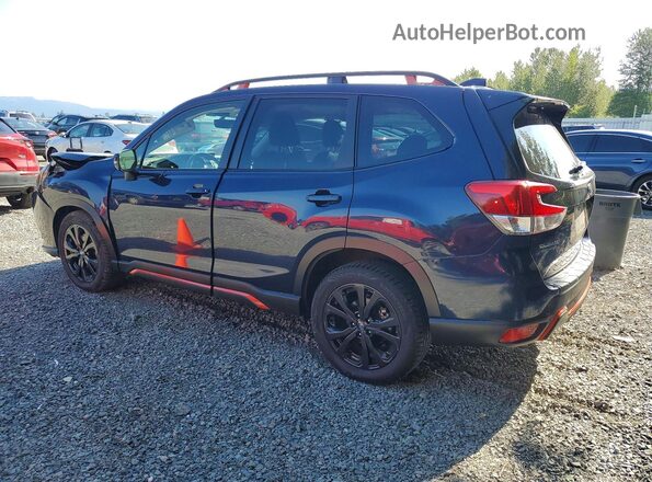 JF2SKAJC5NH485487 2022 SUBARU FORESTER Blue Trasero izquierdo
