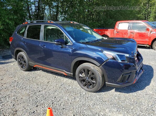 JF2SKAJC5NH485487 2022 SUBARU FORESTER Blue Delantero derecho