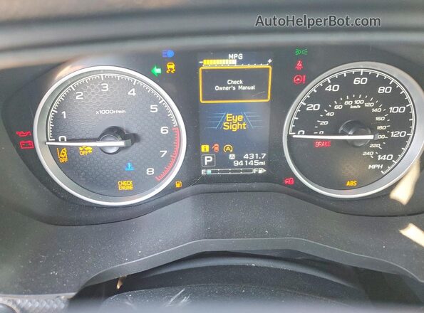 JF2SKAJC7LH432903 2020 SUBARU FORESTER Silver Вид щитка приладів