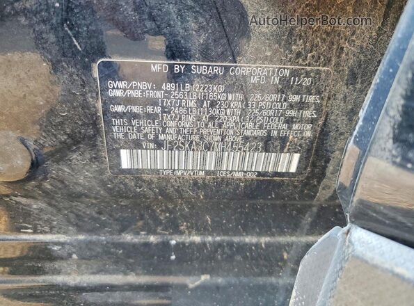 JF2SKAJC7MH455423 2021 SUBARU FORESTER Black Вид підкапотного простору