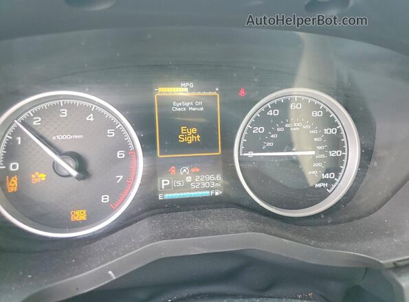JF2SKAJCXMH587060 2021 SUBARU FORESTER Gray ხელსაწყოთა პანელის ხედი