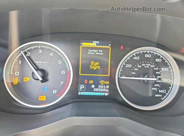 JF2SKALC7RH482514 2024 SUBARU FORESTER White Instrument cluster view