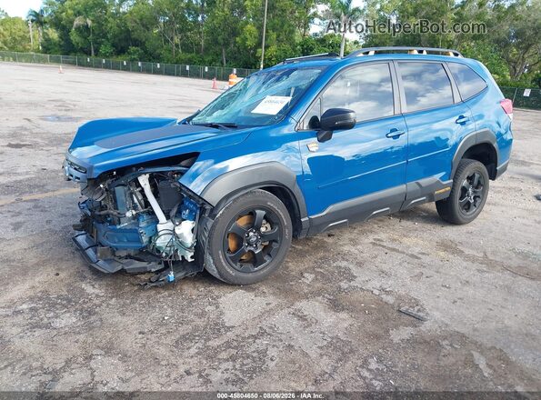 JF2SKAMC5NH484318 2022 SUBARU FORESTER Blue წინა მარცხენა ხედი სამი მეოთხედიდან