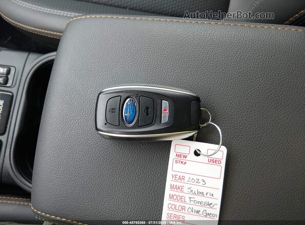 JF2SKAMC8PH547592 2023 SUBARU FORESTER Green Вид панелі приладів