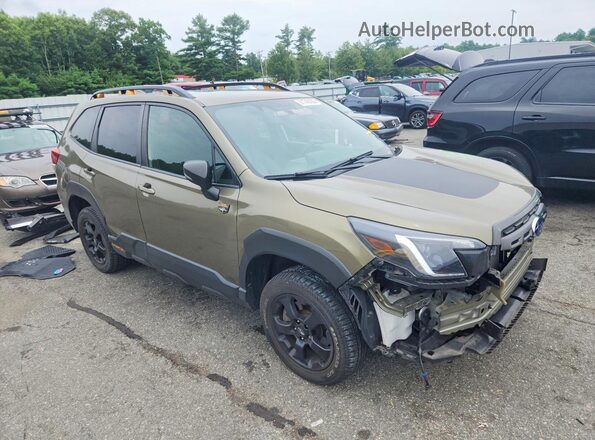 JF2SKAMCXNH436913 2022 SUBARU FORESTER Green Delantero derecho