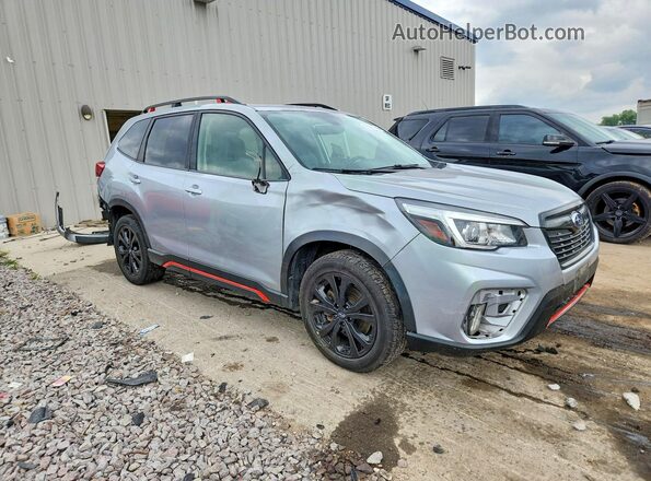 JF2SKAPC0KH416791 2019 SUBARU FORESTER Серебряный Передняя правая четверть