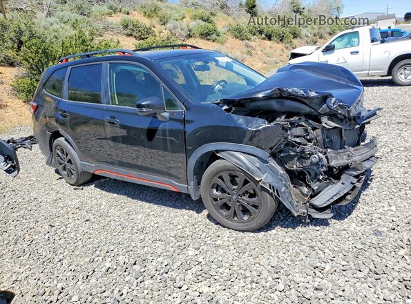 JF2SKAPC6KH583382 2019 SUBARU FORESTER Black Przód prawy