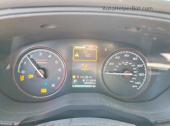 JF2SKAPC9KH492445 2019 SUBARU FORESTER Gray Սարքավորումների վահանակի տեսք