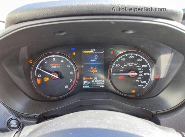 JF2SKARC4LH451378 2020 SUBARU FORESTER Black Вид щитка приладів