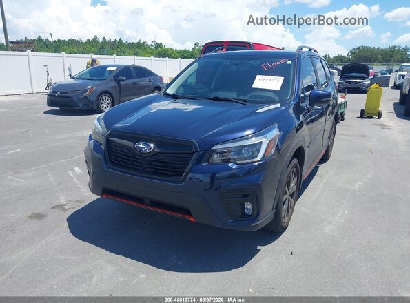 JF2SKARC9MH575423 2021 SUBARU FORESTER Синий Передняя левая четверть