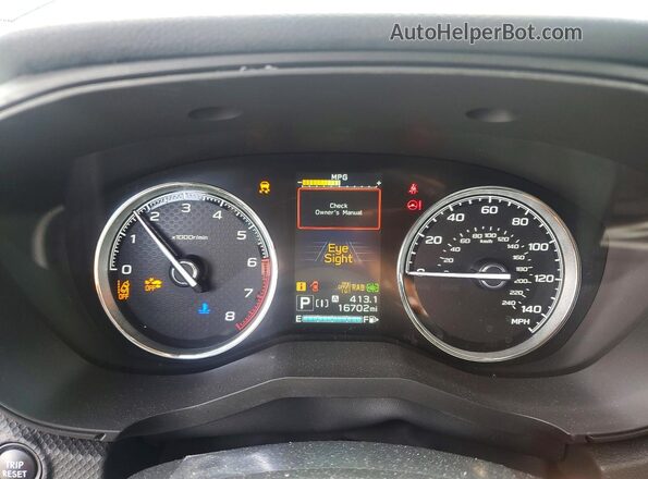 JF2SKARC9NH467191 2022 SUBARU FORESTER Blue ხელსაწყოთა პანელის ხედი
