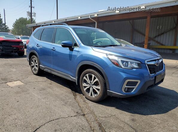 JF2SKASC0KH419052 2019 SUBARU FORESTER Blue Front right