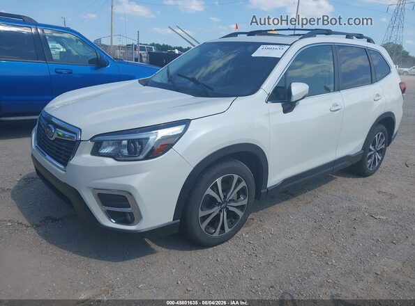 JF2SKASC3LH416342 2020 SUBARU FORESTER White წინა მარცხენა ხედი სამი მეოთხედიდან
