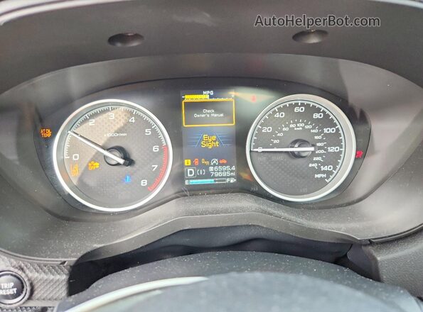 JF2SKASC3LH433819 2020 SUBARU FORESTER White ხელსაწყოთა პანელის ხედი
