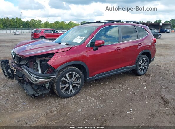 JF2SKASC4KH516299 2019 SUBARU FORESTER Red Առջևի ձախ երեք քառորդ տեսարան