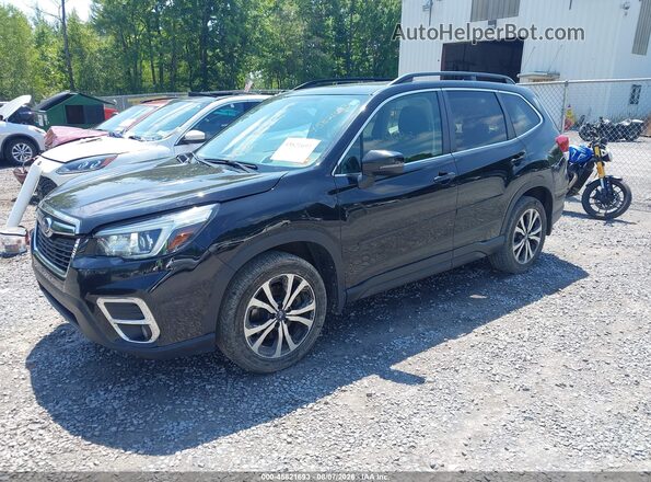 JF2SKASC9KH403447 2019 SUBARU FORESTER Black Առջևի ձախ երեք քառորդ տեսարան