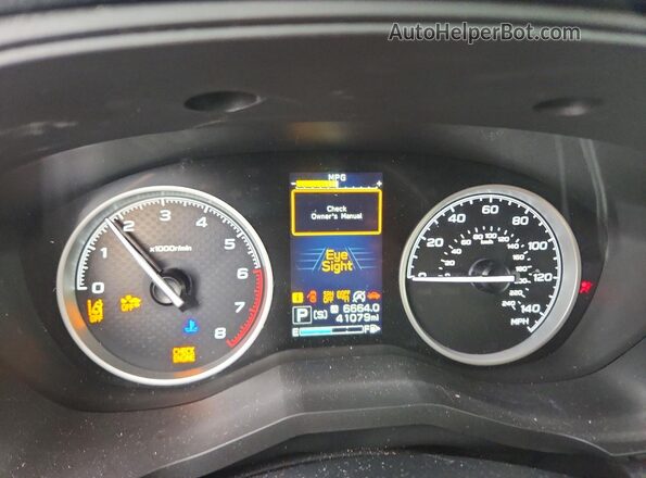 JF2SKASCXKH525895 2019 SUBARU FORESTER Gray ხელსაწყოთა პანელის ხედი