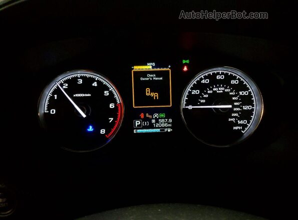 JF2SKAWC1KH548041 2019 SUBARU FORESTER Blue Вид щитка приладів