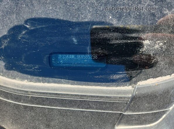JF2SKAWC3KH585298 2019 SUBARU FORESTER Gray Widok naklejki z numerem VIN