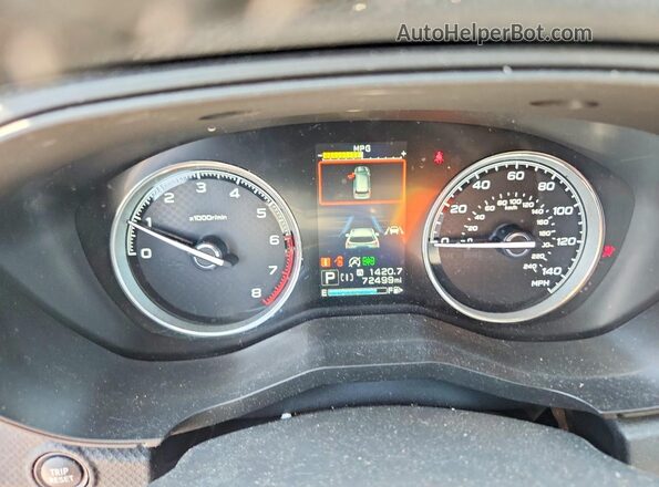 JF2SKAWCXKH590370 2019 SUBARU FORESTER Charcoal Vista del cuadro de instrumentos