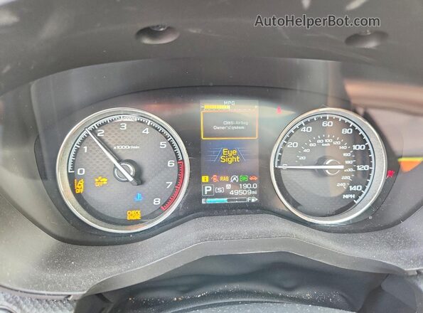 JF2SKAXC6LH413301 2020 SUBARU FORESTER Gray Instrument cluster view